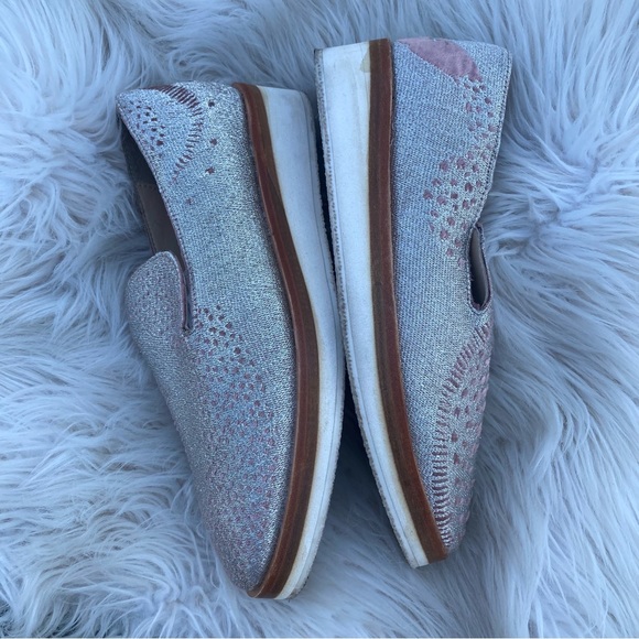 Free People Snake Eyes silver slip-on loafers 38 - Picture 7 of 9